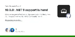 Release 10.0.0: .NET 9 support is here! · CommunityToolkit/Maui