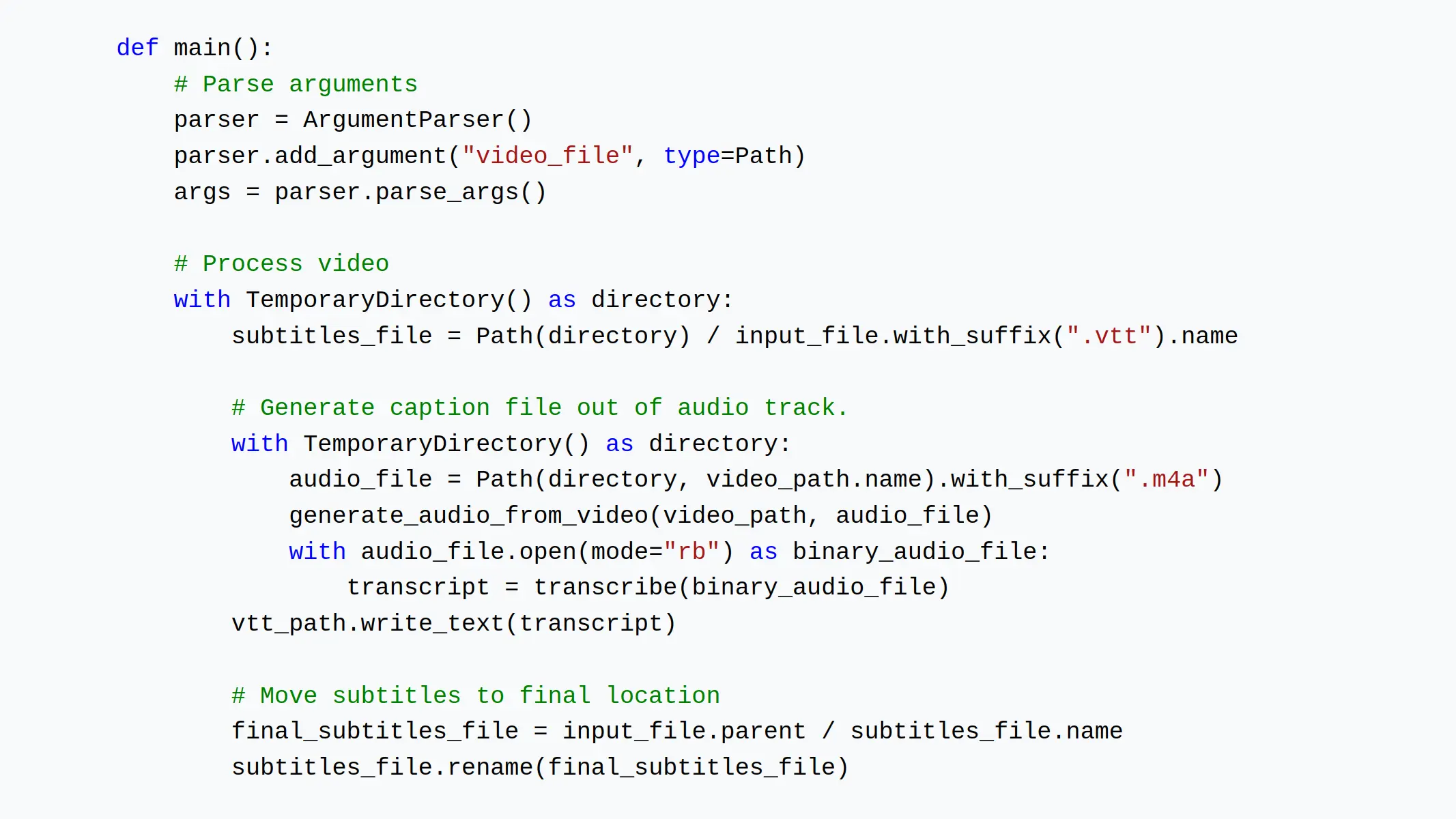 Avoid over-commenting in Python