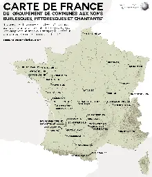 [Contenu détendu] Carte de France des communes aux noms burlesques - Perrin Remonté