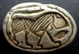 A Scarab Seal At Tel Gerisa, Depicts Walking Lion - Symbol Of Strength, Power And Authority - Ancient Pages