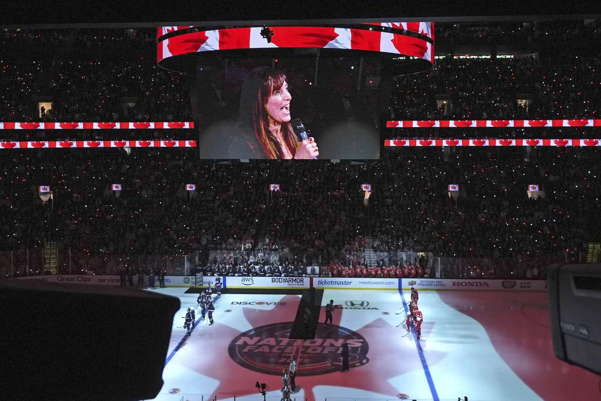 Singer of Canadian anthem at 4 Nations Face-Off changes lyric to protest Trump's 51st state remarks