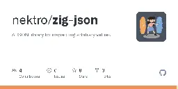 GitHub - nektro/zig-json: A JSON library for inspecting arbitrary values