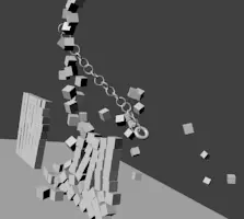 Blender Python tutorial - wrecking ball effect in 14 lines of code