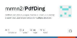 GitHub - mrmn2/PdfDing: Selfhosted PDF manager, viewer and editor offering a seamless user experience on multiple devices.