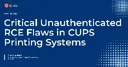 Critical Unauthenticated RCE Flaws in CUPS Printing Systems | Qualys Security Blog