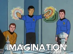TAS Spock uses his magic rainbow hands.