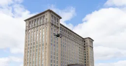 Ford is testing drone deliveries at the derelict train station in Detroit it’s rehabbing