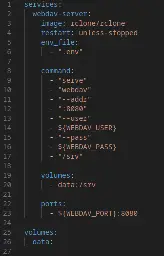 How to easily run a Webdav server in a Docker container