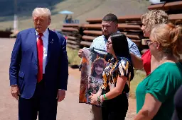 Trump uses a stretch of border wall and a pile of steel beams in Arizona to contrast with Democrats