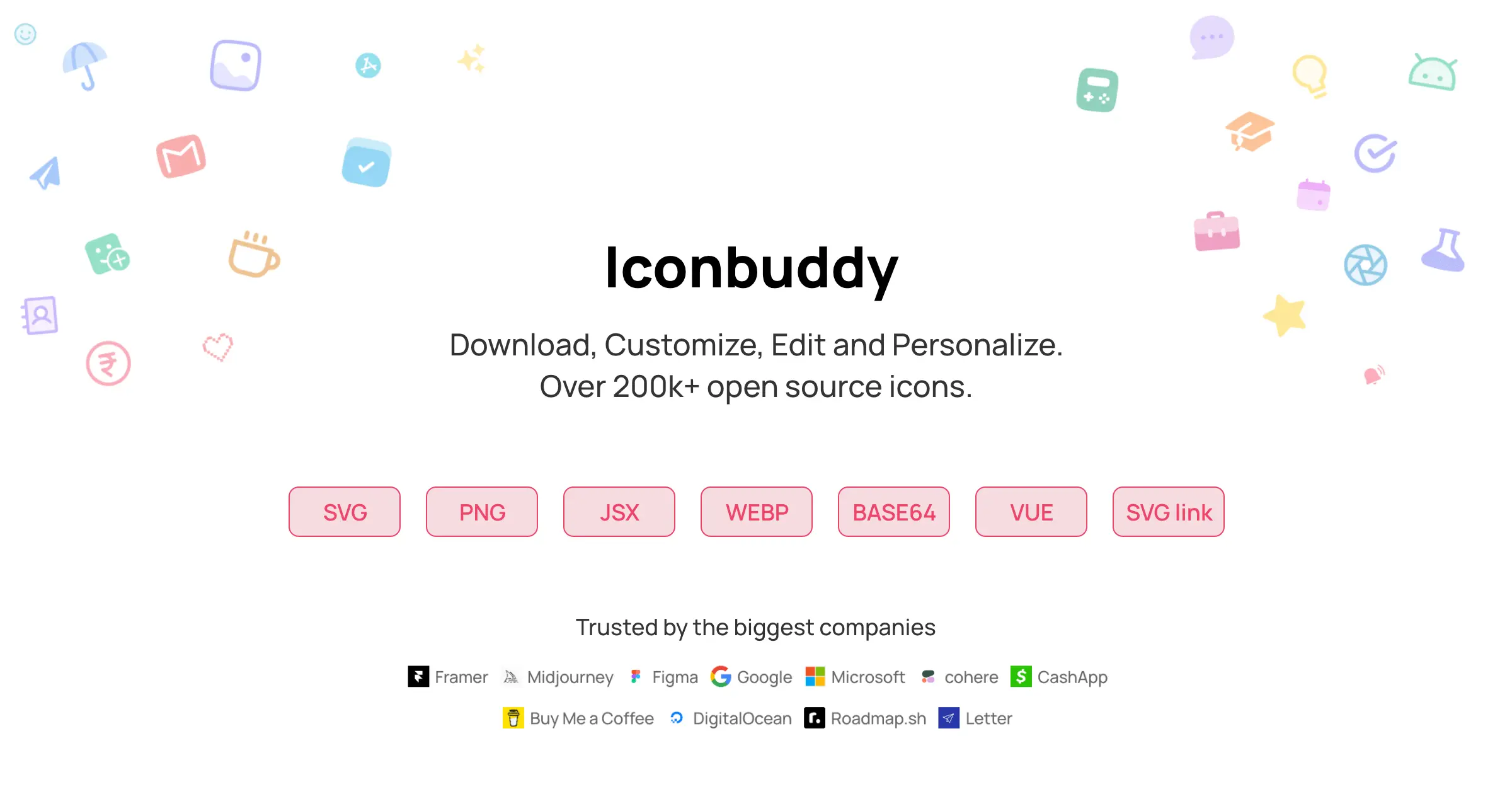 Iconbuddy — 200K+ open source free svg icons