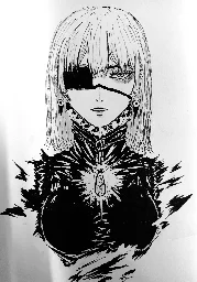 Portrait of Lilisen from Tower Dungeon wearing an eyepatch.