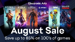 Save up to 85% with our August Sale