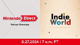 Indie World Showcase + Nintendo Direct: Partner Showcase 8.27.2024