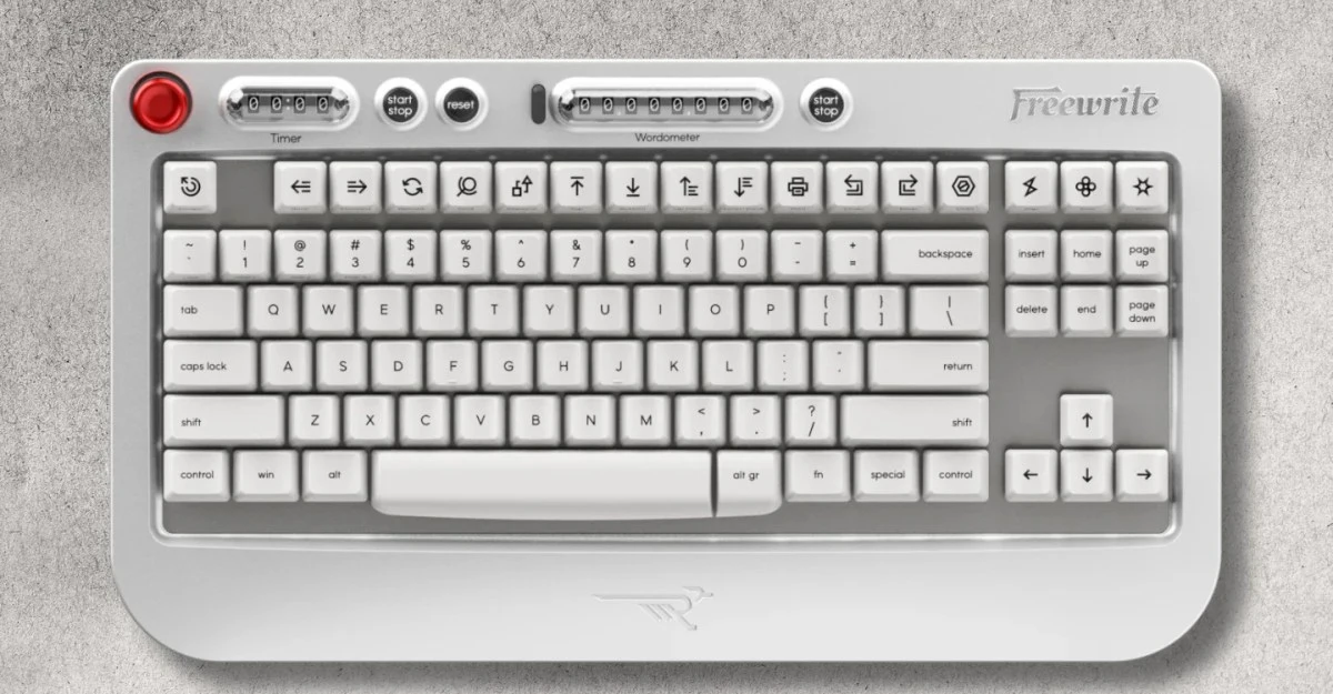 Freewrite’s latest keyboard has a mechanical word-counter to track your writing