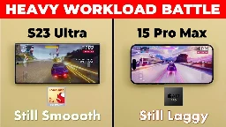 iPhone 15 Pro Max vs S23 Ultra - Heavy Workload Test (Speed, Battery &amp; Thermals) - YouTube