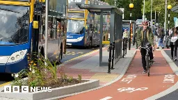 Manchester: Call for an end to cycle lanes behind bus stops - BBC News