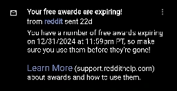 Wait, I thought awards were already gone?