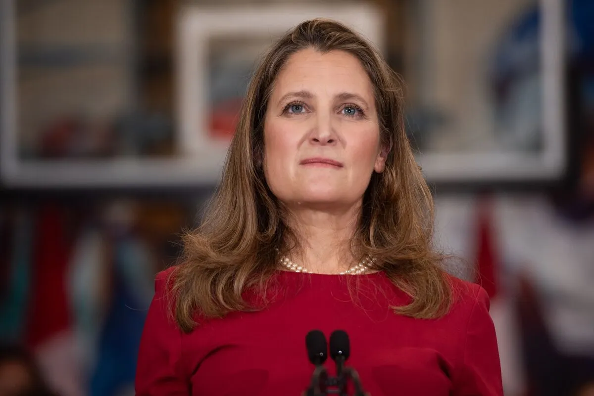 Freeland to Scrap Canada’s Capital Gains Hike If She’s Elected