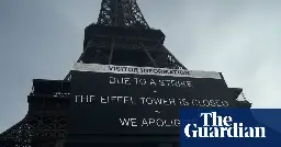 Eiffel Tower closed as staff strike on 100th anniversary of creator’s death