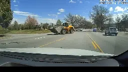 VIDEO: Man steals front loader in Georgia, leads police on 5-mile chase