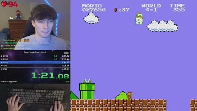 4:54.5xx/.4xx SMB1 Any% WR Attempts! (DAY 14) | !how - niftski on Twitch