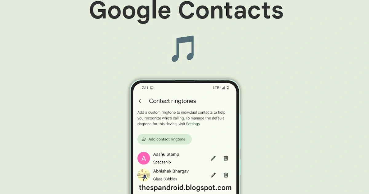 The SP Android: Google starts rolling out a separate Contacts Ringtones section in Contacts app