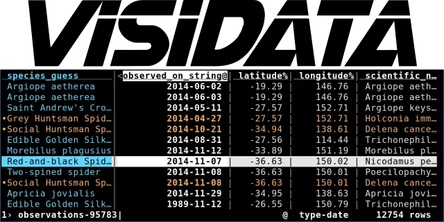 GitHub - saulpw/visidata: A terminal spreadsheet multitool for discovering and arranging data