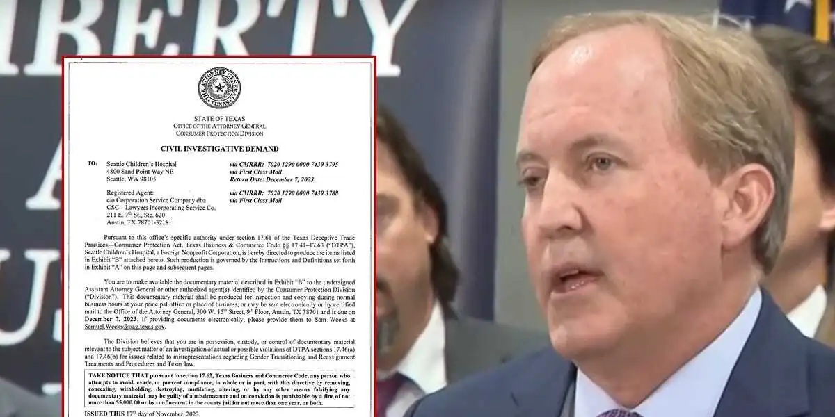 Texas AG Threatens Seattle Hospital With Jail Unless It Provides Trans Patient Data