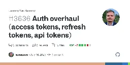 Auth overhaul (access tokens, refresh tokens, api tokens) by sunaurus · Pull Request #3636 · LemmyNet/lemmy