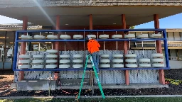 Giant abacus (replica) returns to Fresno bank