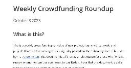 Weekly Crowdfunding Roundup: October 8 2023