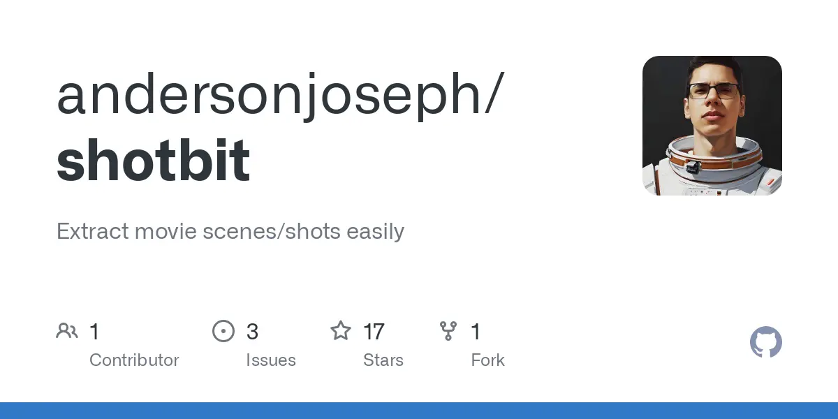 GitHub - andersonjoseph/shotbit: Extract movie scenes/shots easily