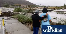 "I've never seen anything like this": Tropical Storm Hilary brings deluge to desert – video