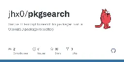 GitHub - jhx0/pkgsearch: Simple little script to search for packages from a OpenBSD package repository