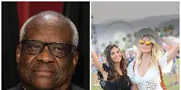 Clarence Thomas spent time at the Koch Brothers' version of Coachella. Something tells us they weren't making each other flower crowns.