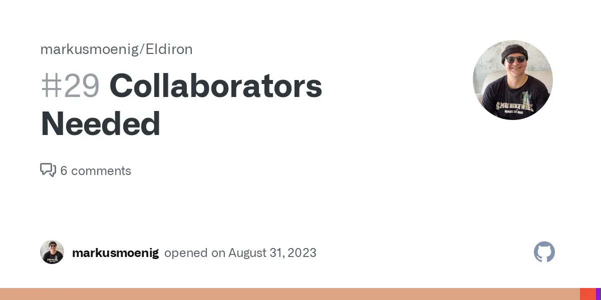 Collaborators Needed · Issue #29 · markusmoenig/Eldiron