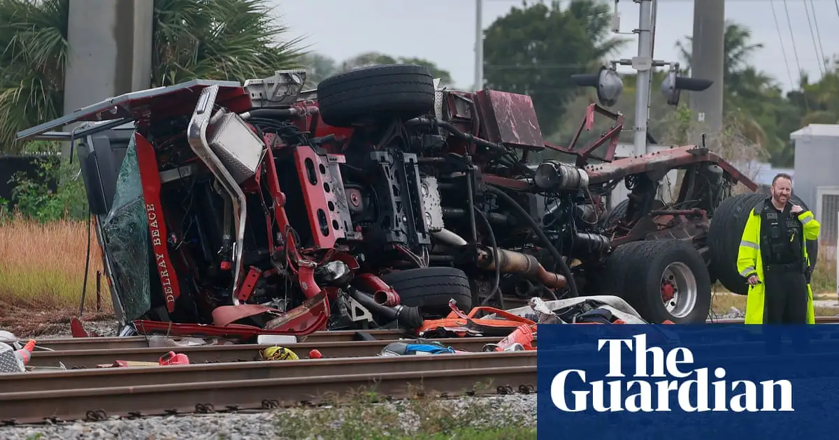 High-speed passenger train collides with firetruck in Florida, injuring 15 people