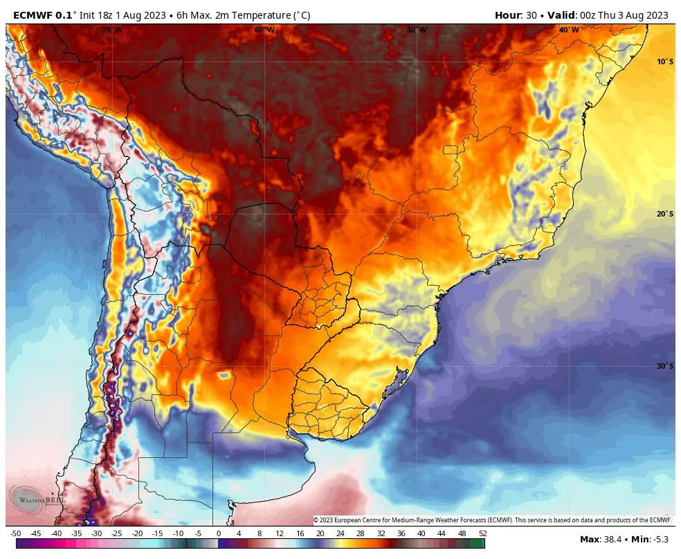 It’s midwinter, but it’s over 100 degrees in South America