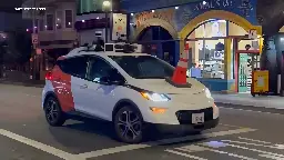 San Francisco protestors are disabling autonomous vehicles using traffic cones