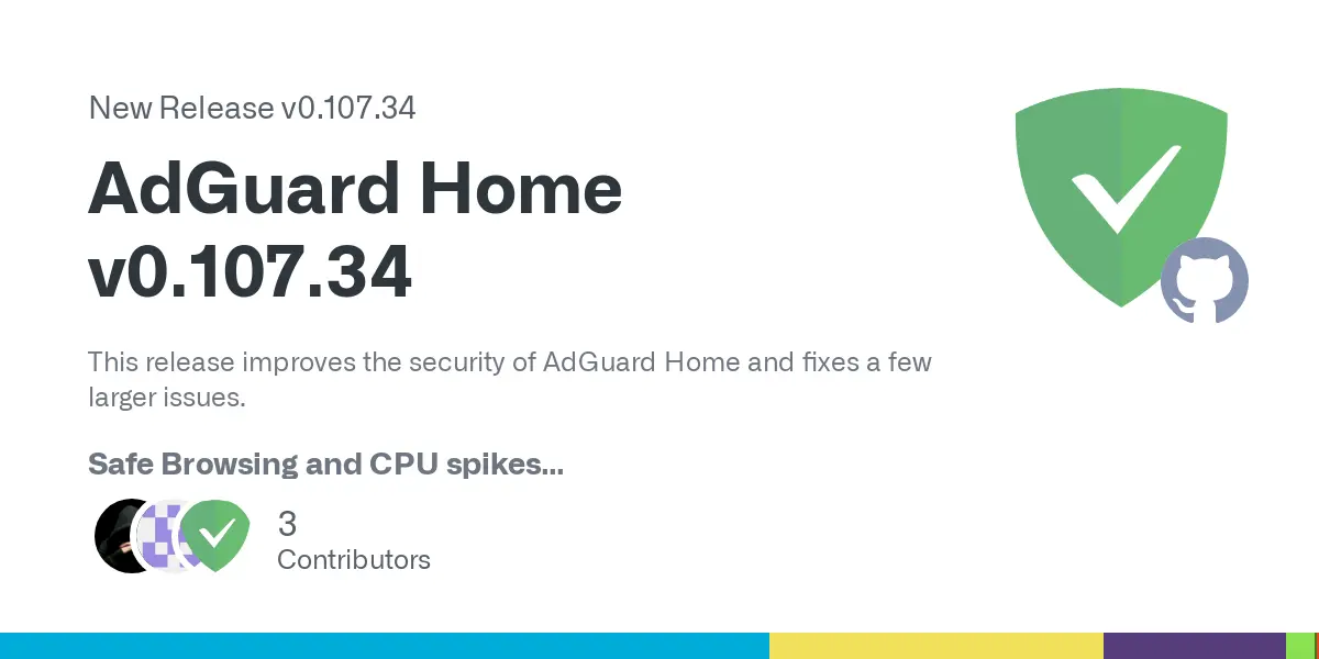 Release AdGuard Home v0.107.34 · AdguardTeam/AdGuardHome