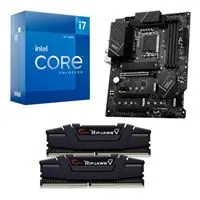 Intel Core i7-12700K, MSI Z790-P Pro WiFi DDR4, G.Skill Ripjaws V 16GB DDR4-3200 Kit, Computer Build Bundle - Micro Center