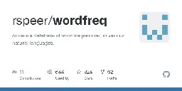 wordfreq/SUNSET.md at master · rspeer/wordfreq