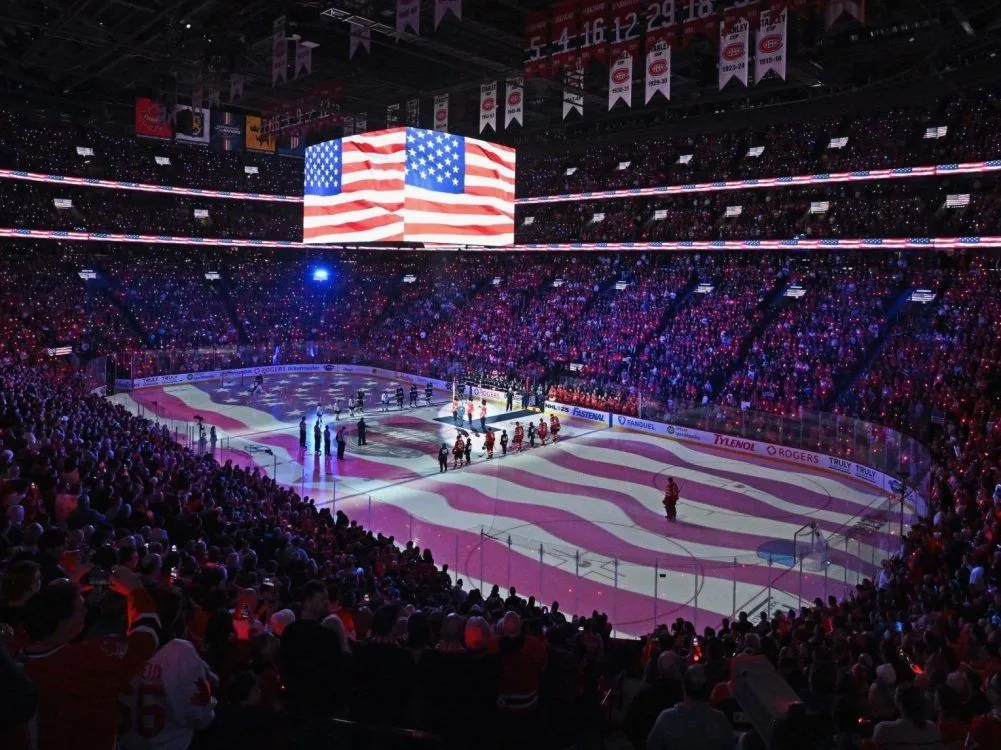 Boos rain down at the Bell Centre during The Star-Spangled Banner