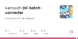 GitHub - kampidh/jxl-batch-converter: A simple GUI for libjxl binaries