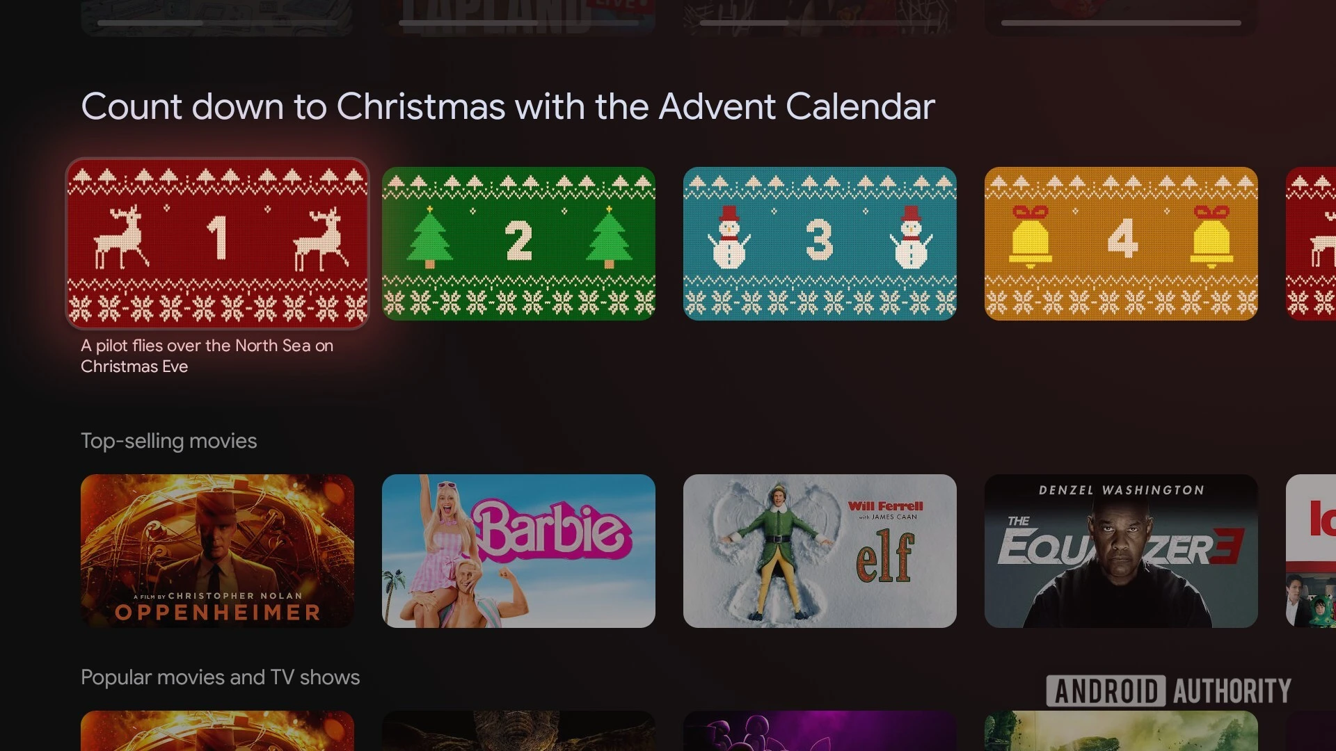 Looking for festive movie suggestions? Google TV's advent calendar is for you