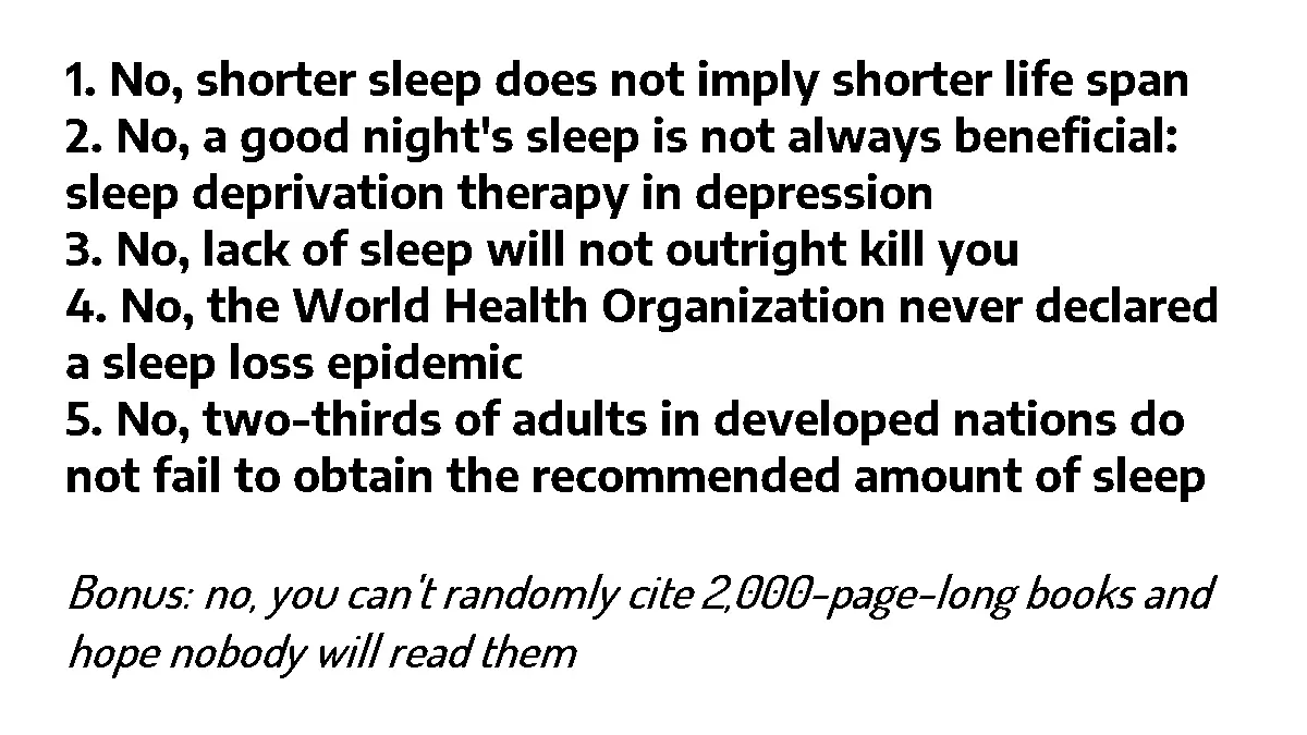 Matthew Walker's "Why We Sleep" Is Riddled with Scientific and Factual Errors - Alexey Guzey