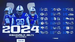 Colts announce 2024 regular season schedule