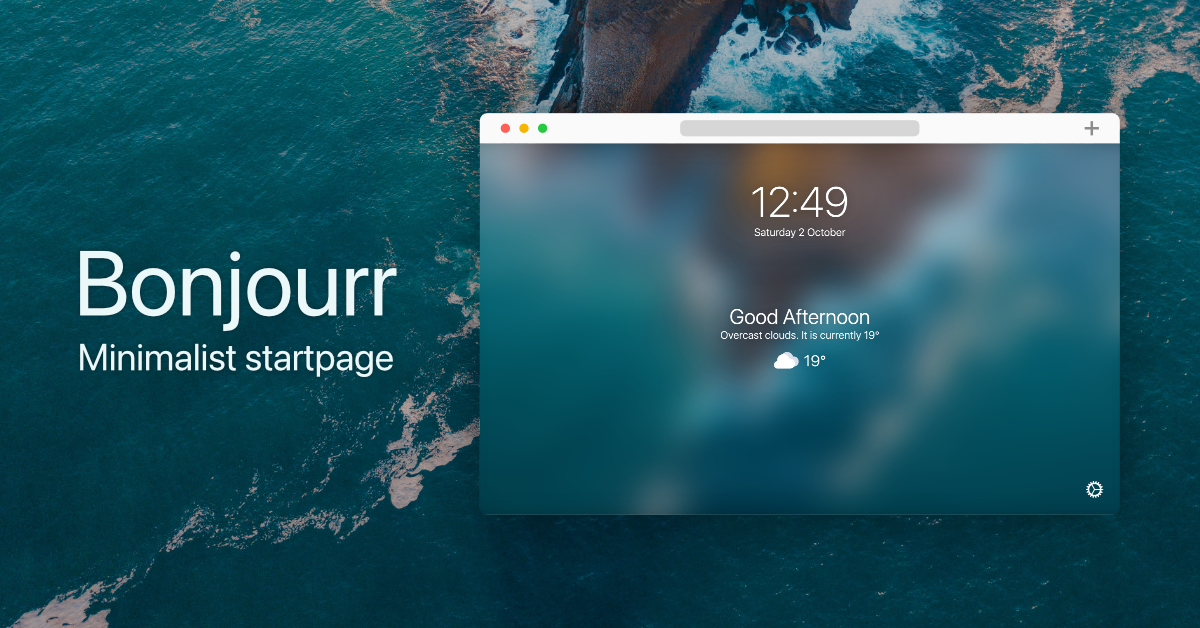 Bonjourr · Minimalist and customizable startpage