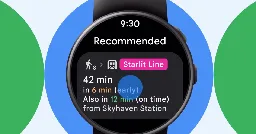 Google Maps for Wear OS adds public transit directions