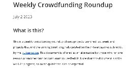 Weekly Crowdfunding Roundup: July 2 2023